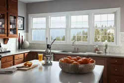 Plastic windows for the kitchen photo