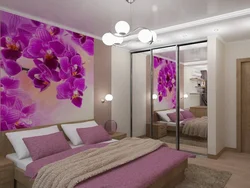 Orchid in the bedroom interior
