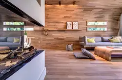 Apartment design with wood flooring