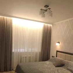 Ceiling Cornice In The Bedroom Interior Photo