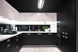 Dark corner kitchen design