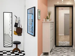 Entrance Door With Mirror In The Hallway Interior
