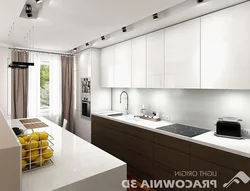 Kitchen design with window minimalism