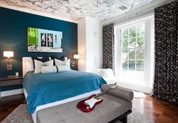 Contrasting bedroom interior
