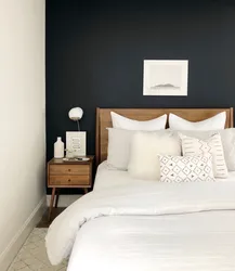 Contrasting bedroom interior