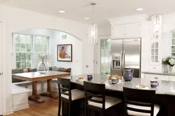 Design of kitchen and dining area in the house