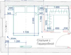Чертеж спальни фото