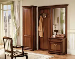 Walnut color in the hallway interior