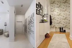 Interior wallpaper in the kitchen hallway