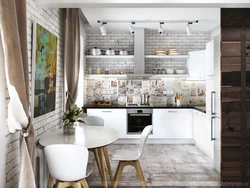 Loft uslubidagi oshxona dizayni 10 m2