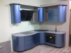 Kitchen with curved fronts photo