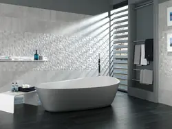 Wavy tile design for bathroom