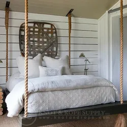 Bedroom interior with hanging bed