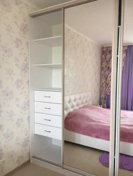 Photo of wardrobes with a mirror in the bedroom photo