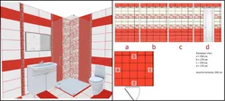 What are the sizes of bathroom tiles on the wall? Photos