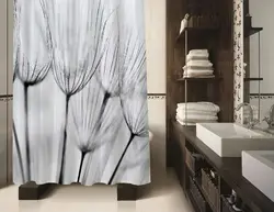 Modern bathroom curtain photo