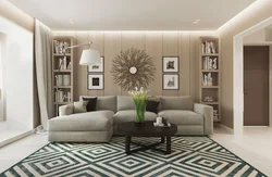 Warm living room design photo