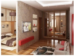 Interior door of a one-room apartment