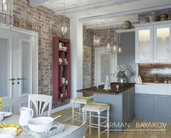 Loft mətbəx dizaynı Provence