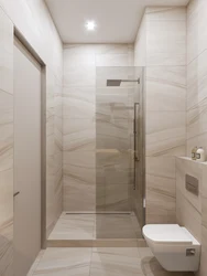 Bathtub design with shower in light colors