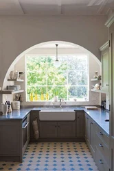 Design Of A Small Kitchen In A House With A Window
