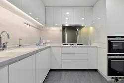 Kitchen splashback design in a modern style in light colors