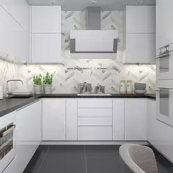 Kitchen Splashback Design In A Modern Style In Light Colors