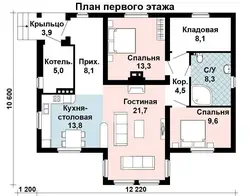 Лоихаи хонаи якошьёна бо 3 хонаи хоб