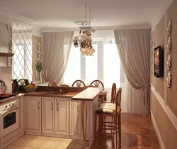 Дизайн Кухни С Двумя Окнами И Балконом