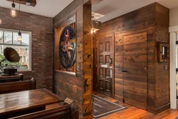 Wooden hallway interior
