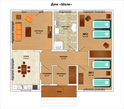 Interior Of A One-Story House 100 Sq M With 3 Bedrooms