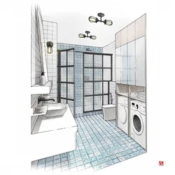 Drawn bathroom design