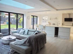 Living room with access to the terrace photo design