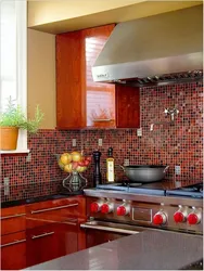 Working kitchens made of tiles photo