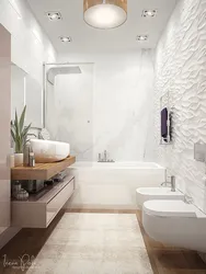 Photo of bathrooms combined with a toilet in a modern