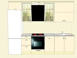 Дызайн кухні 2 5 метры з халадзільнікам