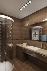 Chocolate-colored bathroom design