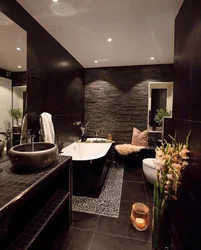 Chocolate-colored bathroom design