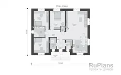 One-story house with one bedroom and kitchen living room photo