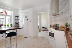 Refrigerator in the kitchen living room design photo