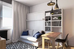 Bedroom design in a studio 30 sq m