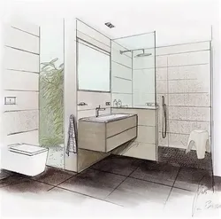 Bathroom design sketch