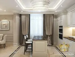 Потолок кухня гостиная дизайн классика