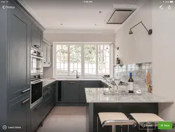 Kitchen design with one window in the middle