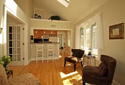 Kitchen living room in a small house photo