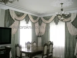 Шторы для кутняй гасцінай фота дызайн