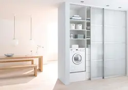 Vanna otağı dizayn fotoşəkilində quraşdırılmış qarderoblar