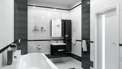 Bathroom design white tiles with toilet
