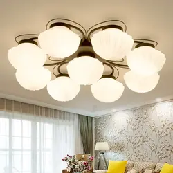 Chandeliers for low ceilings in a modern style living room photo