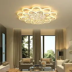 Chandeliers for low ceilings in a modern style living room photo